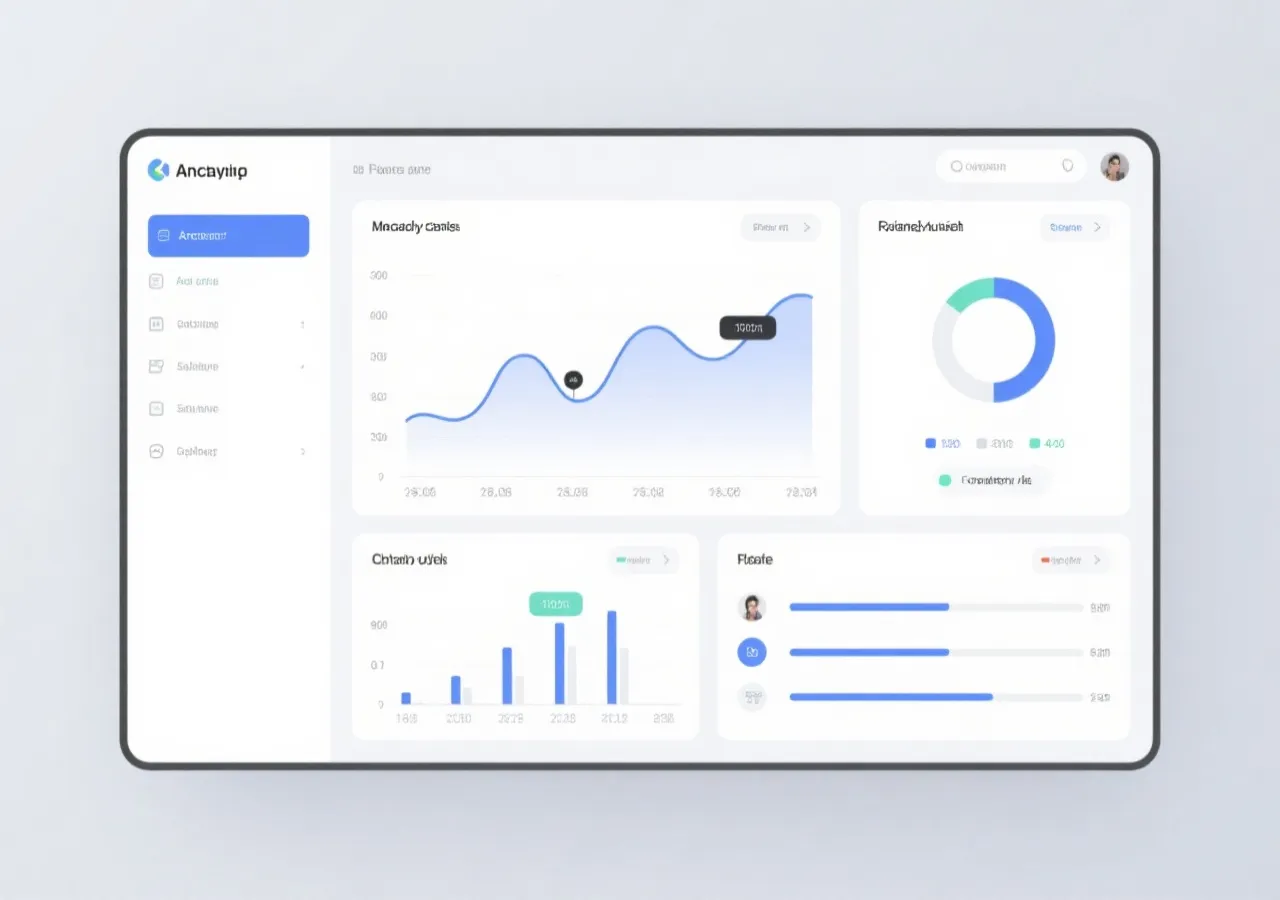 数据面板与趋势图示意